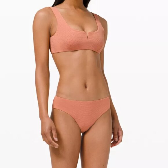 lululemon athletica Other - NWOT LULULEMON Waterside Honeycomb Swim Bikini - 10 - Nude Pink